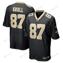 Lucas Krull New Orleans Saints Game Player Jersey - Black