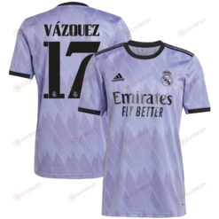 Lucas V?zquez 17 Real Madrid 2022/23 Away Men Jersey - Purple