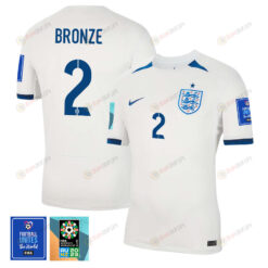 Lucy Bronze 2 England 1 Star FIFA Patch Women's National Team 2023-24 World Cup Home Men Jersey