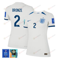 Lucy Bronze 2 England 1 Star FIFA Patch Women's National Team 2023-24 World Cup Home WOMEN Jersey