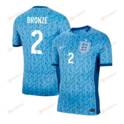 Lucy Bronze 2 England 1 Star Women's National Team 2023-24 World Cup Away Men Jersey