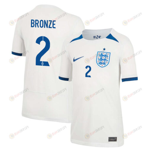 Lucy Bronze 2 England 1 Star Women's National Team 2023-24 World Cup Home Jersey