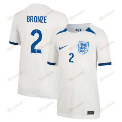 Lucy Bronze 2 England Women's National Team 2023-24 World Cup Home Jersey