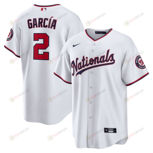 Luis Garc?a 2 Washington Nationals Home Men Jersey - White