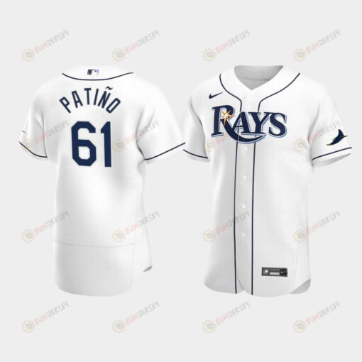 Luis Patino 61 Tampa Bay Rays White Home Jersey Jersey