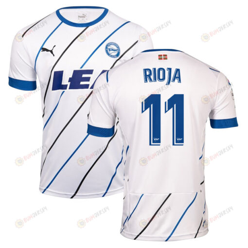 Luis Rioja 11 Deportivo Alav?s 2022-23 Away Jersey - White