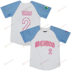 Luis Urias 2 Mexico Baseball 2023 World Baseball Classic Jersey - White Blue