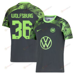 Luk?? Ambros 36 VfL Wolfsburg 2023-24 Away Men Jersey - Black