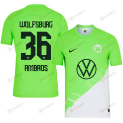 Luk?? Ambros 36 VfL Wolfsburg 2023-24 Home Men Jersey - Green