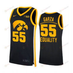 Luka Garza 55 Iowa Hawkeyes Big Ten Uniform Jersey Equality Black