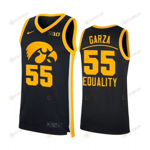 Luka Garza 55 Iowa Hawkeyes Big Ten Uniform Jersey Equality Black