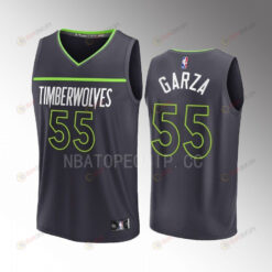 Luka Garza Timberwolves 55 Anthracite Men Jersey Fast Break Fast Break Player 2022-23 Statement Edition