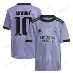 Luka Modri? 10 Real Madrid 2022/23 Away Youth Jersey - Purple