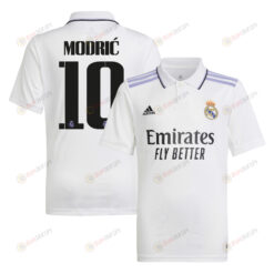 Luka Modri? 10 Real Madrid 2022/23 Home Youth Jersey - White