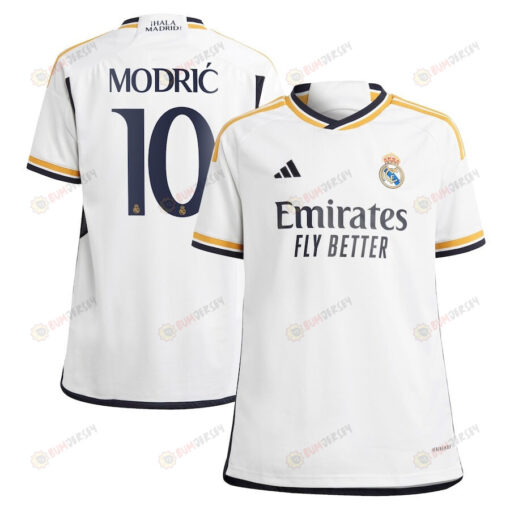 Luka Modri? 10 Real Madrid 2023-24 Home Youth Jersey - White