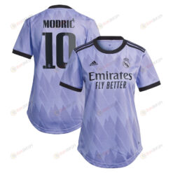 Luka Modric 10 Real Madrid Women 2022/23 Away Player Jersey - Purple