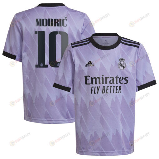 Luka Modric 10 Real Madrid Youth 2022/23 Away Player Jersey - Purple