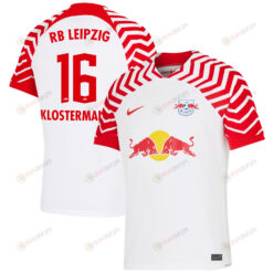Lukas Klostermann 16 RB Leipzig 2023/24 Home Men Jersey - White/Red