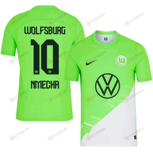 Lukas Nmecha 10 VfL Wolfsburg 2023-24 Home Men Jersey - Green