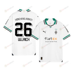 Lukas Ullrich 26 Borussia M?nchengladbach 2023-24 Home YOUTH Jersey - White