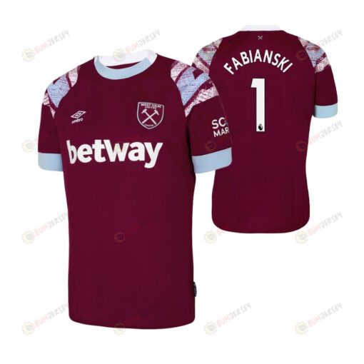 Lukasz Fabianski 1 West Ham United 2022-23 Home Men Jersey - Claret/Blue