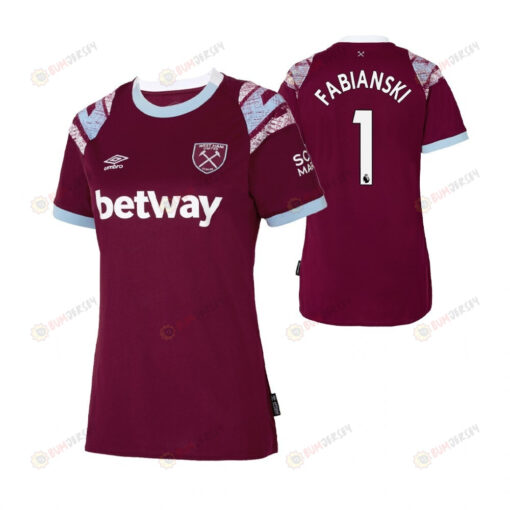 Lukasz Fabianski 1 West Ham United 2022-23 Home Women Jersey - Claret/Blue