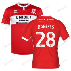 Luke Daniels 28 Middlesbrough 2022-23 Home Jersey - Red/White