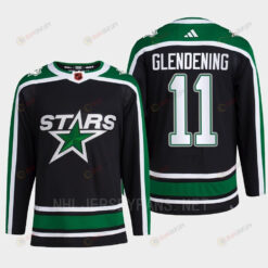 Luke Glendening 11 Reverse Retro 2.0 2022 Dallas Stars Black Jersey Pro Primegreen