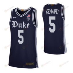 Luke Kennard 5 Elite Duke Blue Devils Basketball Jersey Navy