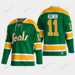 Luke Kunin 11 San Jose Sharks Green Reverse Retro 2.0 Jersey 2022-23