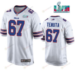 Luke Tenuta 67 Buffalo Bills Super Bowl LVII Away Player Men Jersey - White Jersey