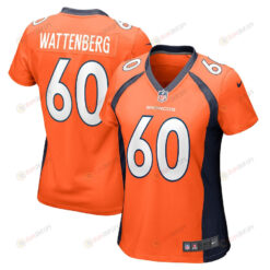 Luke Wattenberg 60 Denver Broncos Women's Game Jersey - Orange