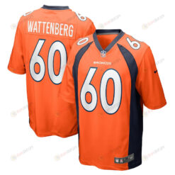 Luke Wattenberg Denver Broncos Game Player Jersey - Orange