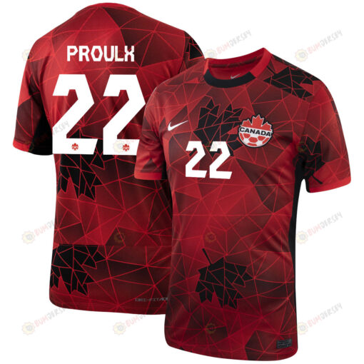 Lysianne Proulx 22 Canada Women's National Team 2023-24 World Cup Home Men Jersey