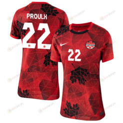 Lysianne Proulx 22 Canada Women's National Team 2023-24 World Cup Home Women Jersey