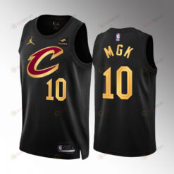 MGK 10 Cleveland Cavaliers Gold is Back Black Statement Edition 2022-23 Jersey