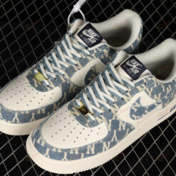 MLB x Nike Air Force 1 07 Low Denim Blue White Shoes Sneakers
