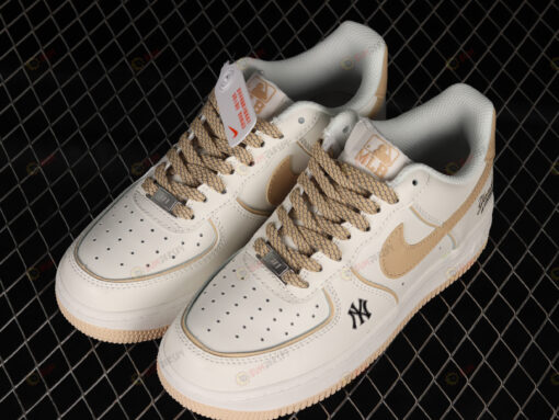 MLB x Nike Air Force 1 Low 07 White Light Khaki Shoes Sneakers