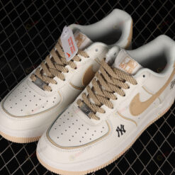 MLB x Nike Air Force 1 Low 07 White Light Khaki Shoes Sneakers