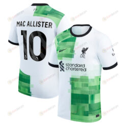 Mac Allister 10 Liverpool 2023/24 Away Men Jersey - White