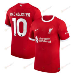 Mac Allister 10 Liverpool 2023/24 Home Youth Jersey - Red