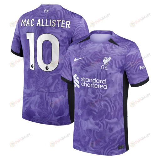 Mac Allister 10 Liverpool 2023/24 Third Men Jersey - Purple