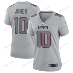 Mac Jones New England Patriots Women's Atmosphere Fashion Game Jersey - Gray