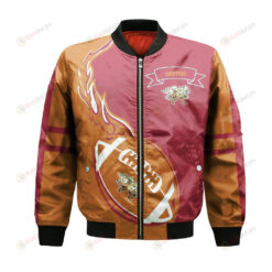 MacEwan Griffins Bomber Jacket 3D Printed Flame Ball Pattern