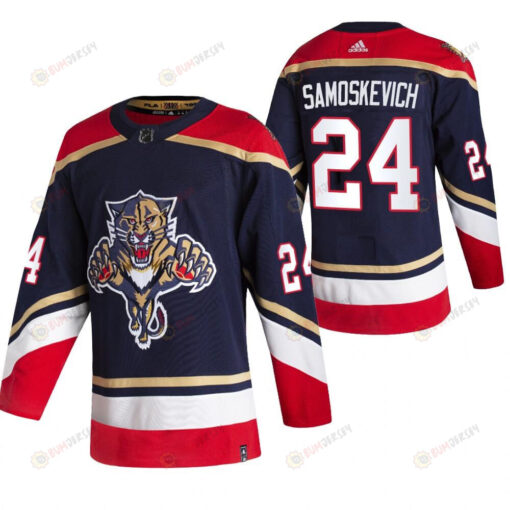 Mackie Samoskevich 24 2023 Draft Florida Panthers 2023 Reverse Retro Jersey Navy