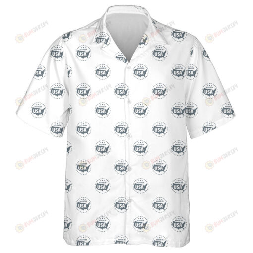 Made In USA Country Gray Watermark Pattern Hawaiian Shirt