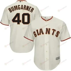 Madison Bumgarner San Francisco Giants Big And Tall Official Cool Base Player Jersey - Cream