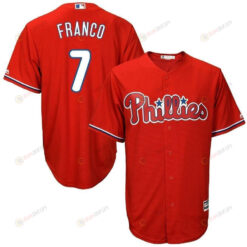 Maikel Franco Philadelphia Phillies Big And Tall Fashion Cool Base Player Jersey - Scarlet