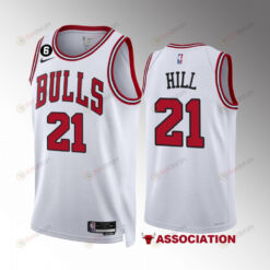 Malcolm Hill 21 2022-23 Chicago Bulls White Association Edition Jersey Swingman