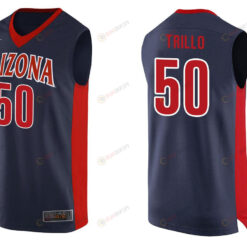 Male Tyler Trillo 50 Arizona Wildcats Navy College Team Basketball Performance Jersey